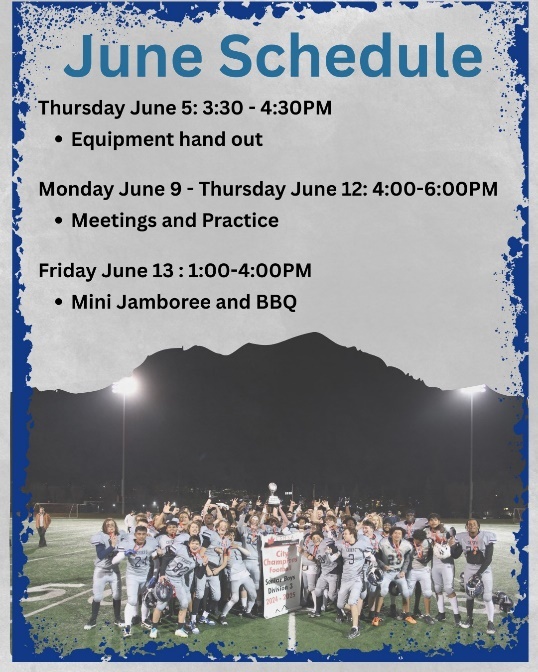 Football June Schedule
