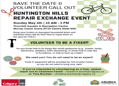 Huntington Hills Repair Exchange Event May 4 2025